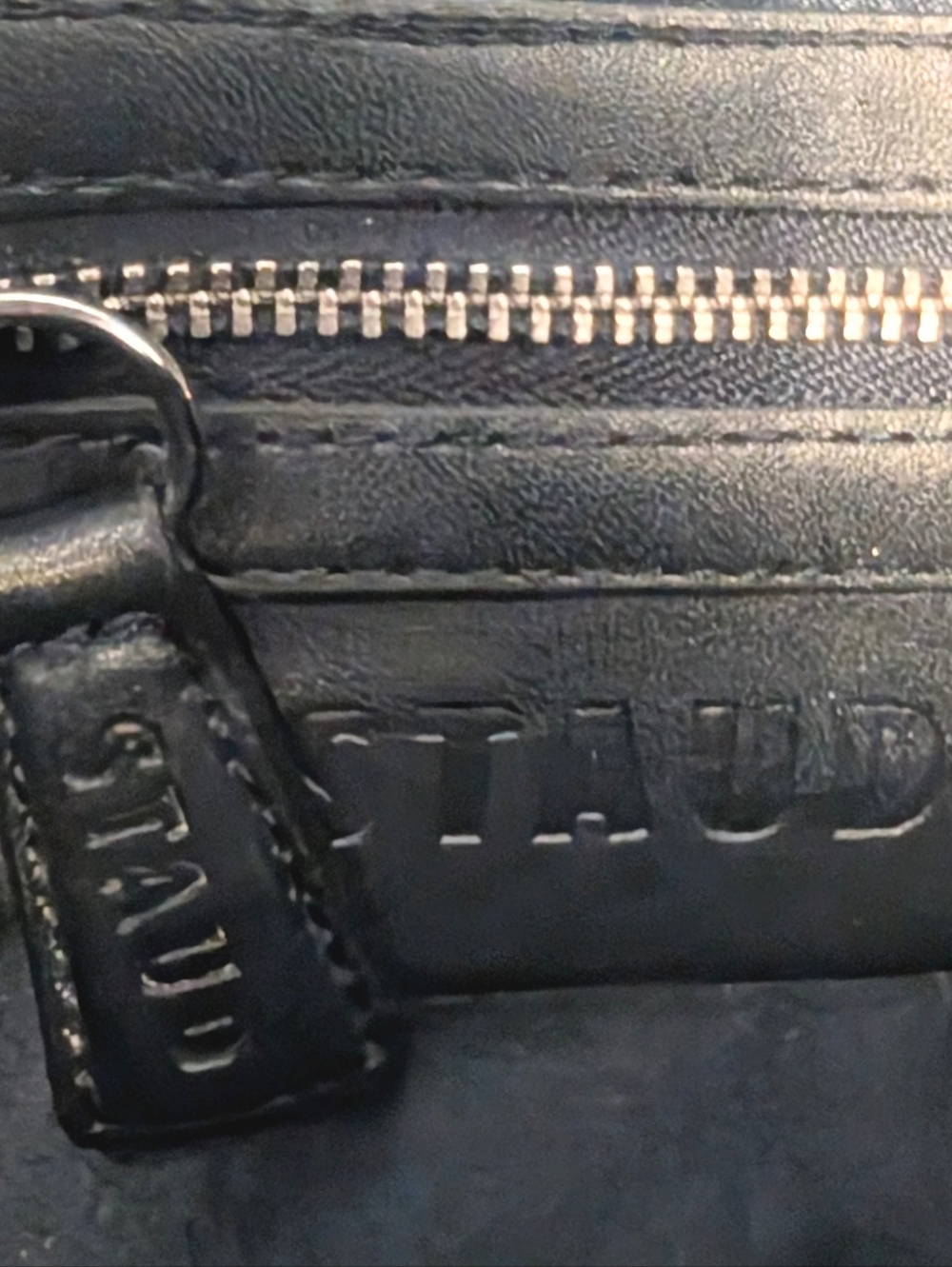 STAUD Tommy Beaded Bag Navy Sparkle - Picture 10 of 11